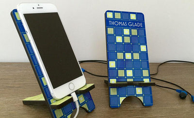 Personalized Cell Phone Stands - Geometric Shapes -  - Qualtry