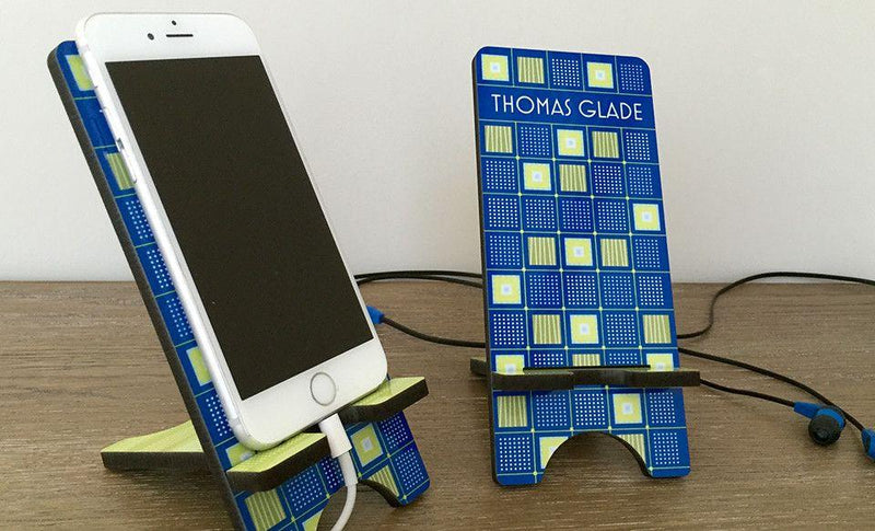 Personalized Cell Phone Stands - Geometric Shapes -  - Qualtry