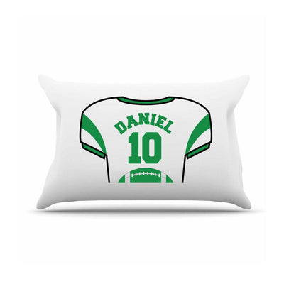 Personalized Kids' Sports Jersey Pillowcase - Green - JDS