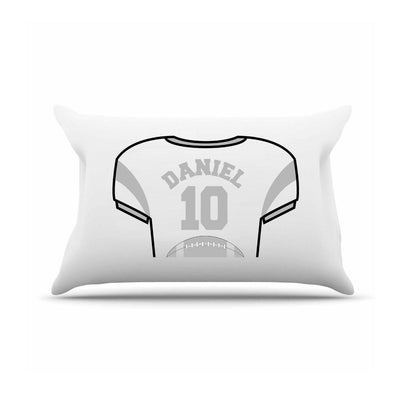 Personalized Kids' Sports Jersey Pillowcase - Silver - JDS