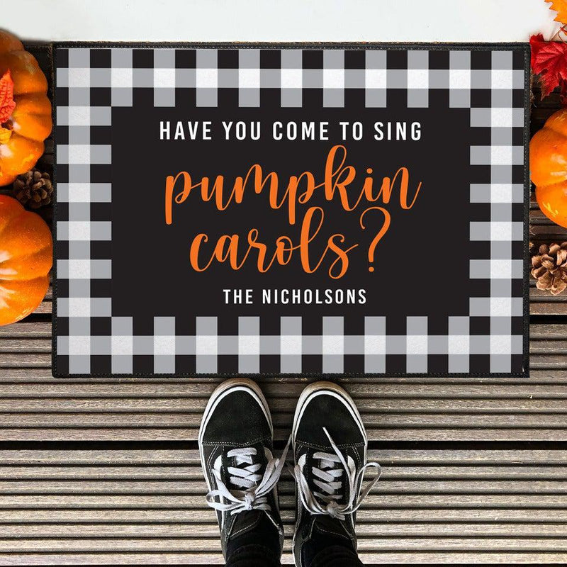 Personalized Pumpkin Carols Doormat -  - JDS