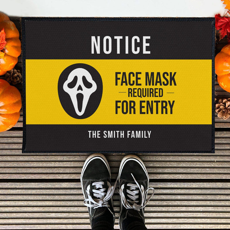 Personalized Halloween Mask Doormat -  - JDS