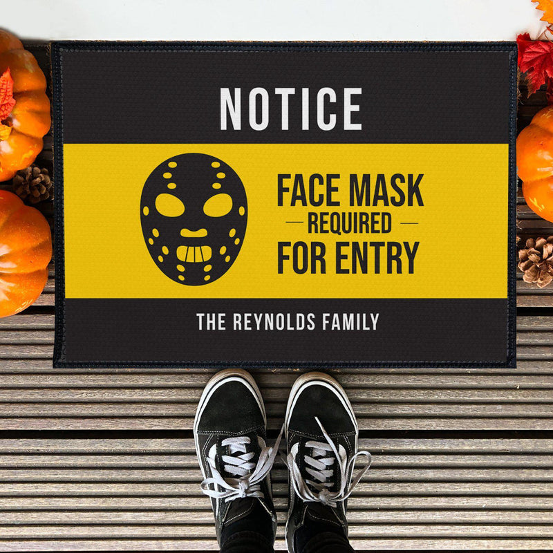 Personalized Halloween Mask Doormat -  - JDS