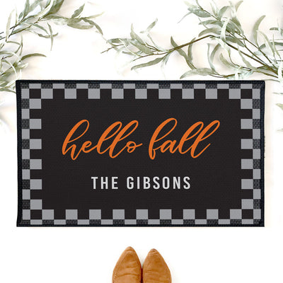 Personalized Hello Fall Doormat -  - Qualtry