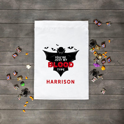 Personalized Just My Blood Type Halloween Trick-or-Treat Bag -  - JDS