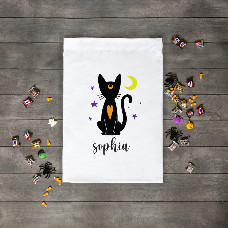 Personalized Halloween Cat Trick-or-Treat Bag -  - JDS