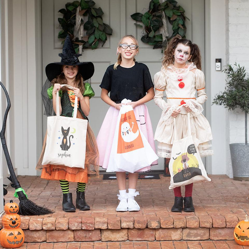 Personalized Halloween Cat Tote Bag -  - JDS