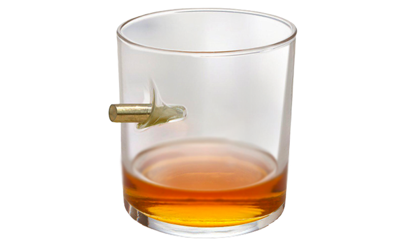 Personalized Bullet Whiskey Glass - Lowball Whiskey Glass -  - JDS