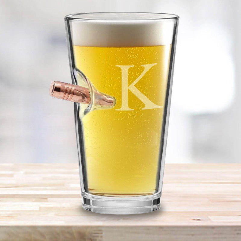 Personalized Bullet Pint Beer Glass - 16oz -  - JDS