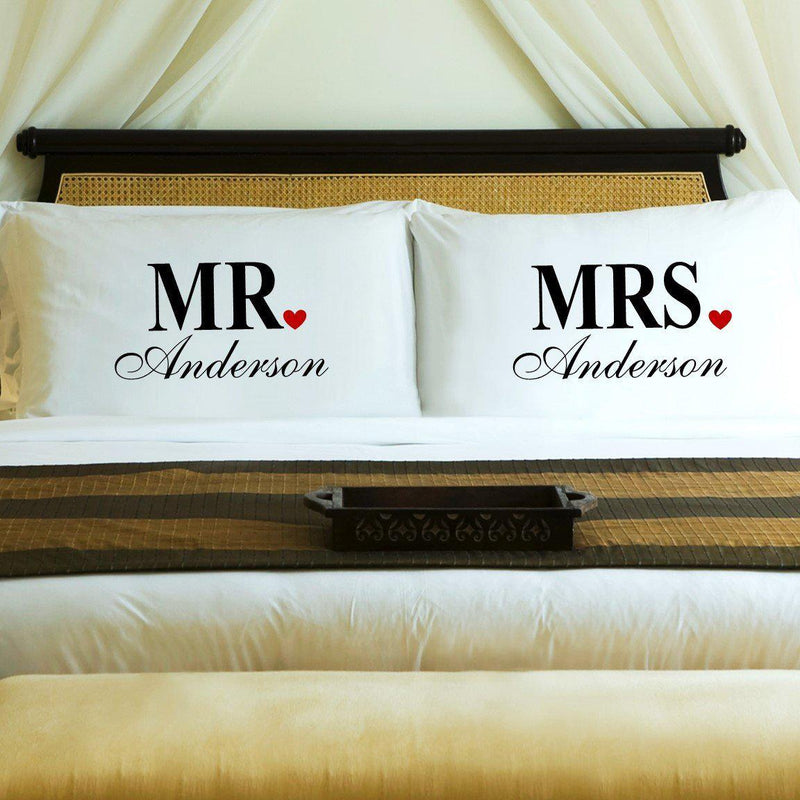 Personalized Mr. & Mrs. Pillowcases -  - JDS
