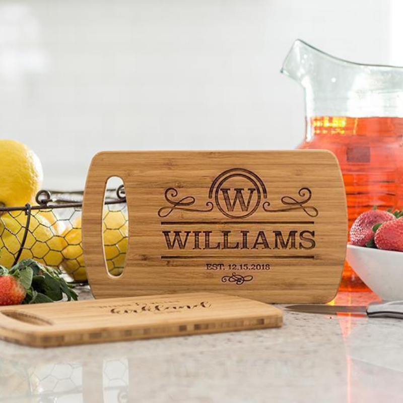 Personalized Small Easy Carry Cutting Board - Modern Collection -  - Qualtry