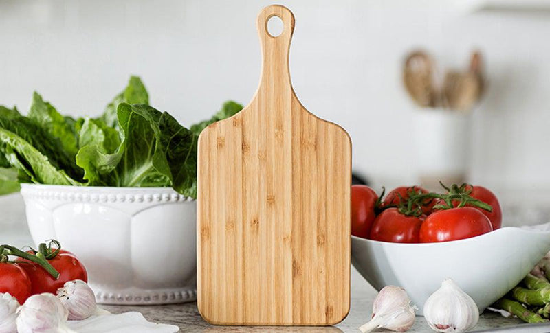 Personalized Handled Bamboo Serving Boards (Modern Collection)- Small -