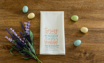 Personalized Spring Tea Towels -