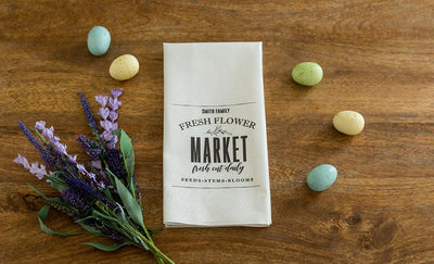 Personalized Spring Tea Towels -