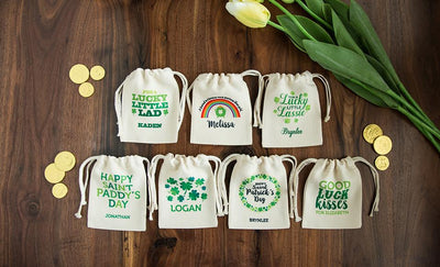 St. Patrick’s Day Personalized Small Gift Bags -  - Wingpress Designs