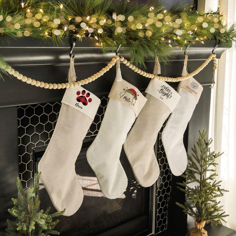 Personalized Cotton Pet Stockings with Tassel -  - Qualtry