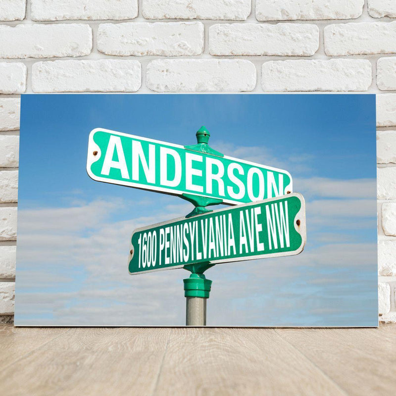 Personalized Street Sign with Names Canvas Print -  - JDS