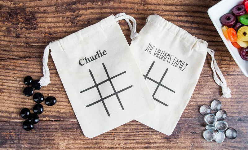 Personalized Kids Tic-Tac-Toe Game in a Bag -  - Qualtry