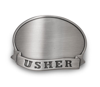Personalized Groomsmen Cocktail Shaker with Pewter Medallion - Usher - JDS
