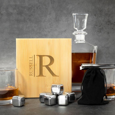 Personalized Whiskey Stones Gift Set -