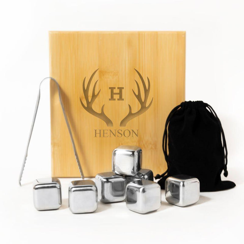 Personalized Whiskey Stones Gift Set -