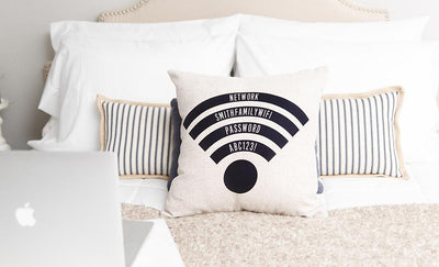Personalized WiFi Throw Pillow Covers -  - Qualtry