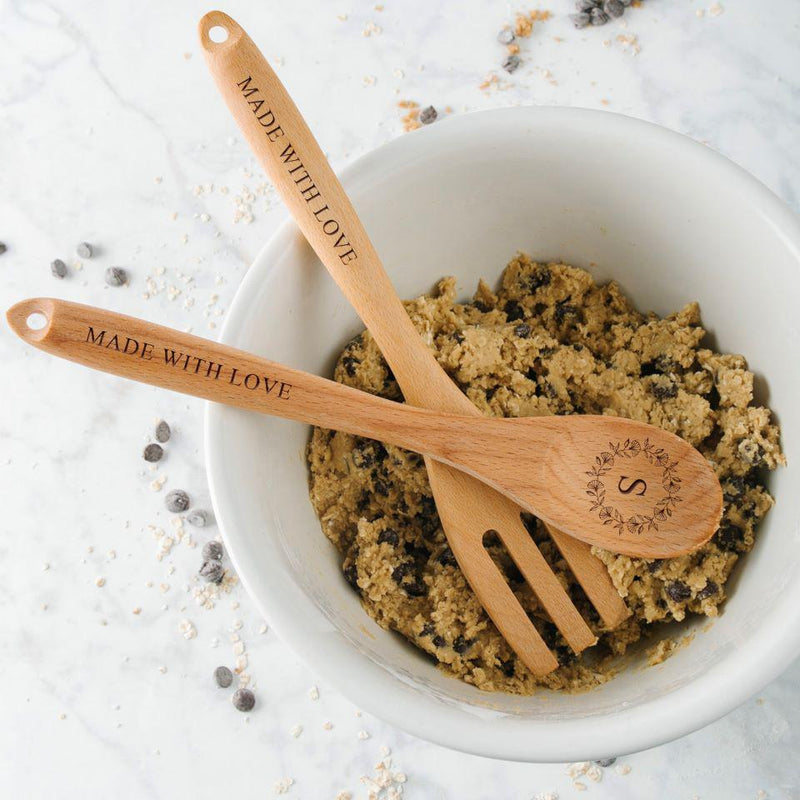 Personalized Spoon and Fork Set - Made with Love -  - Qualtry