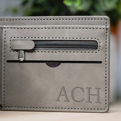 Personalized 	Bifold Wallet with Zipper -  - Completeful