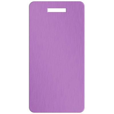 Personalized Aluminum Luggage Tags with Optional Leather Casing - Lilac / Portrait