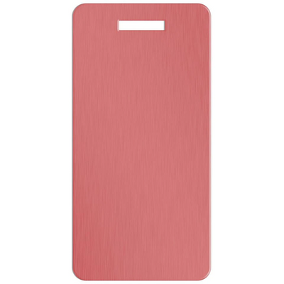 Personalized Aluminum Luggage Tags with Optional Leather Casing - Rose / Portrait