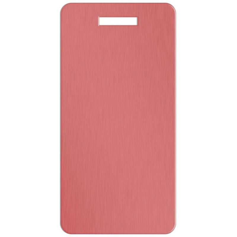 Personalized Aluminum Luggage Tags with Optional Leather Casing - Rose / Portrait