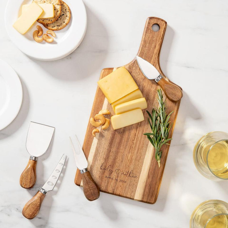 Personalized Acacia Serving Board Gift Set -  - JDS