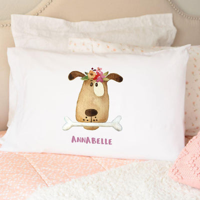 Personalized Kids Whimsical Dog and Cat Pillowcases -  - Wingpress Designs