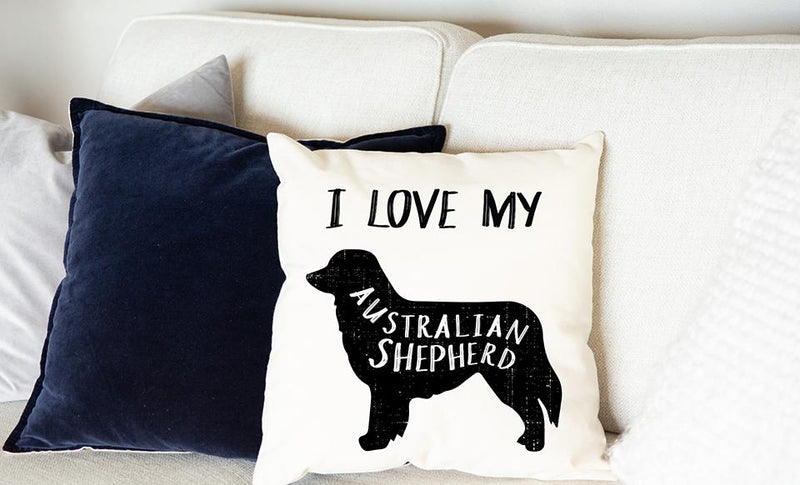 Personalized Dog Breed Throw Pillow Covers -
