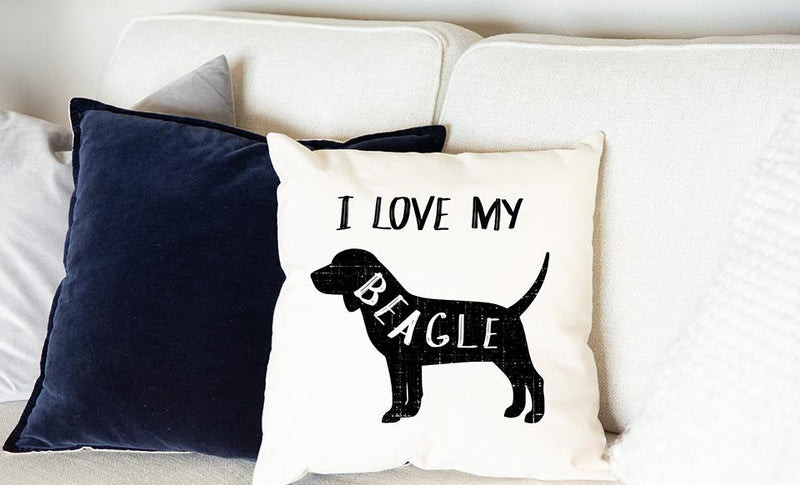 Personalized Dog Breed Throw Pillow Covers -