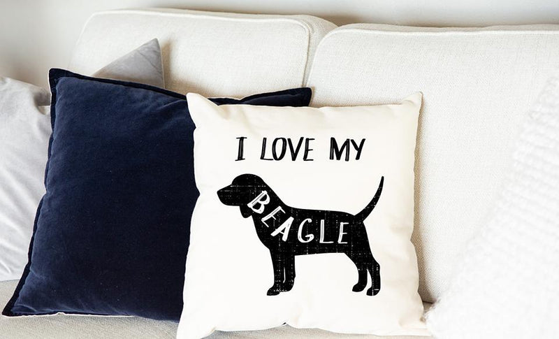 Personalized Dog Breed Throw Pillow Covers -  - Qualtry