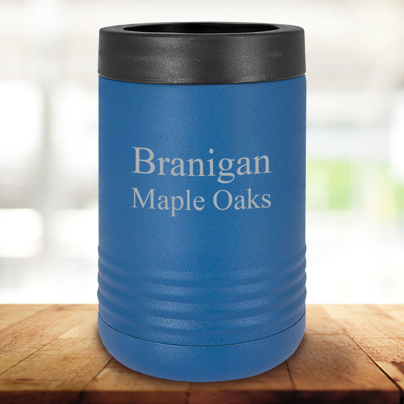 Personalized Royal Blue Can Cooler - 2Lines - JDS