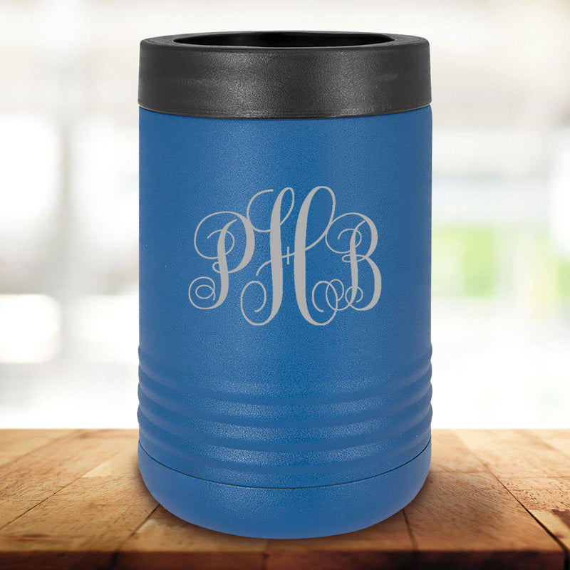 Personalized Royal Blue Can Cooler - IMF - JDS