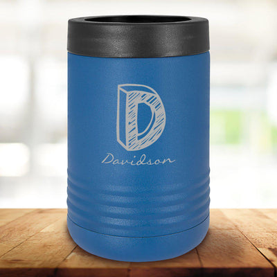 Personalized Royal Blue Can Cooler - Kate - JDS