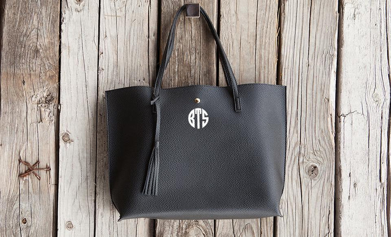Monogrammed Handbags - Black - Qualtry