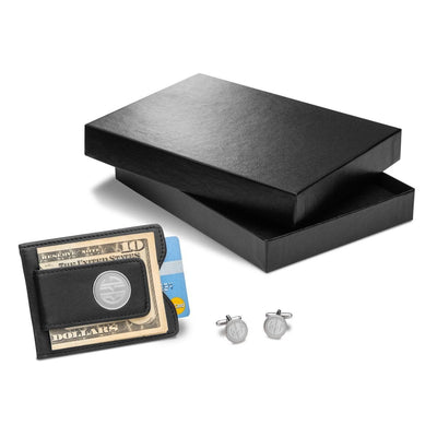 Personalized Black Money Clip & Cufflinks Set -  - JDS