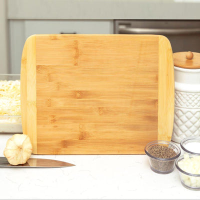Personalized Holiday Bamboo Cutting Boards - Rounded Edge - 11x14 - Qualtry