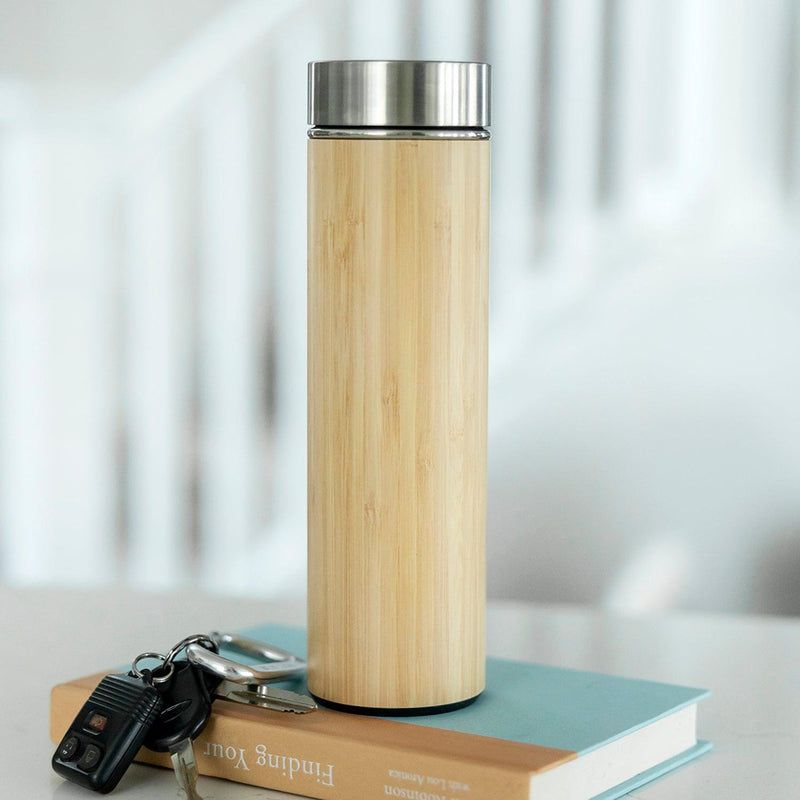 Personalized Insulated Bamboo Water Bottles -  - Qualtry