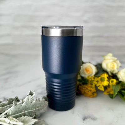 Personalized 30oz Bridesmaid Tumblers - Navy - JDS