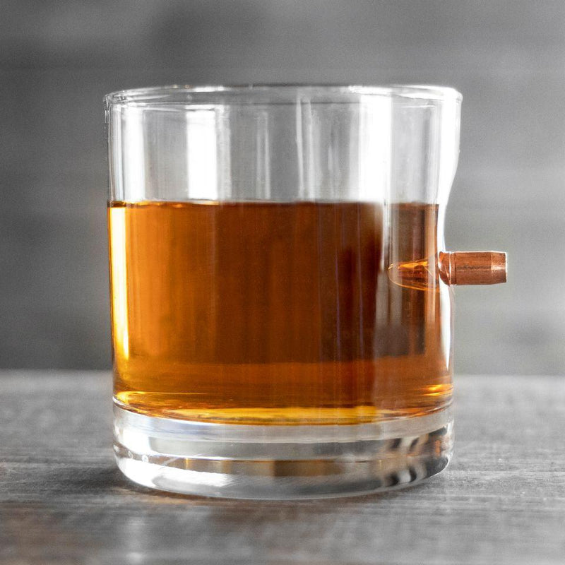Personalized Bullet Whiskey Glass - Lowball Whiskey Glass -  - JDS