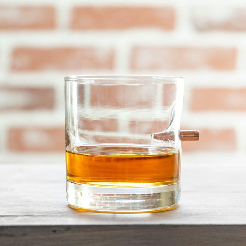 Personalized Bullet Whiskey Glass - Lowball Whiskey Glass -  - JDS