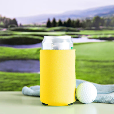 Personalized Golf Koozies - Yellow - Wingpress Designs