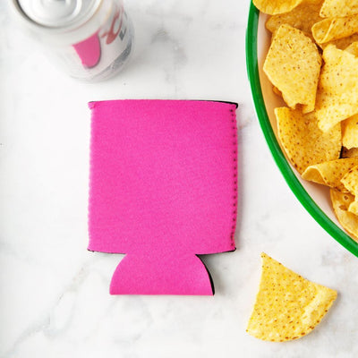 Personalized Fantasy Football Football Koozies - Pink