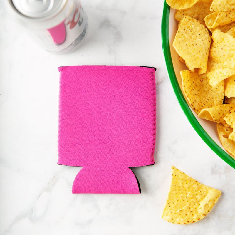 Personalized Fantasy Football Football Koozies - Pink