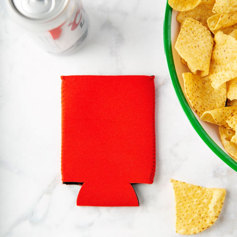 Personalized Fantasy Football Football Koozies - Red
